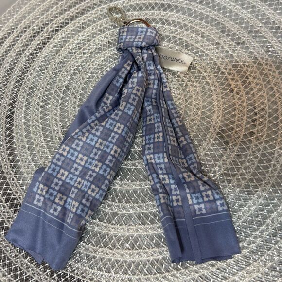 Norwex Signature Flora Blue Optic Scarf NWT - Picture 5 of 11
